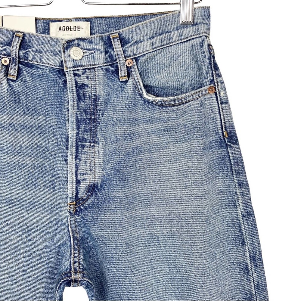 AGOLDE 90s Pinch Waist High Rise Straight Jeans Rule Wash Rigid Denim Women's 27 - Picture 6 of 12